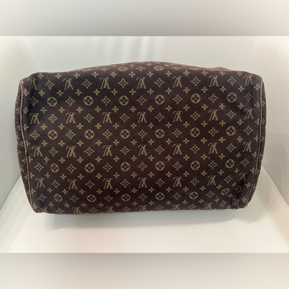 Louis Vuitton Brown Mini Lin Monogram Speedy - Picture 3 of 10